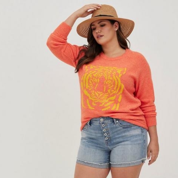 Torrid orange graphic print Tiger size 5 - Picture 3 of 9